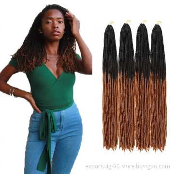 Wholesale Sister Locs Straight Faux Locs Braiding Mix Color Long Dreadlocks Crochet  Extensions Synthetic Fiber Hair
